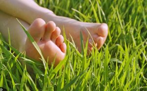Feet in the grass