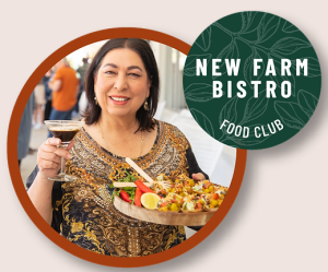 New Farm Bistro logo and Valerie