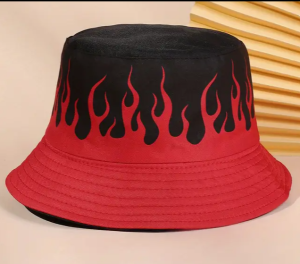 Flaming bucket hat